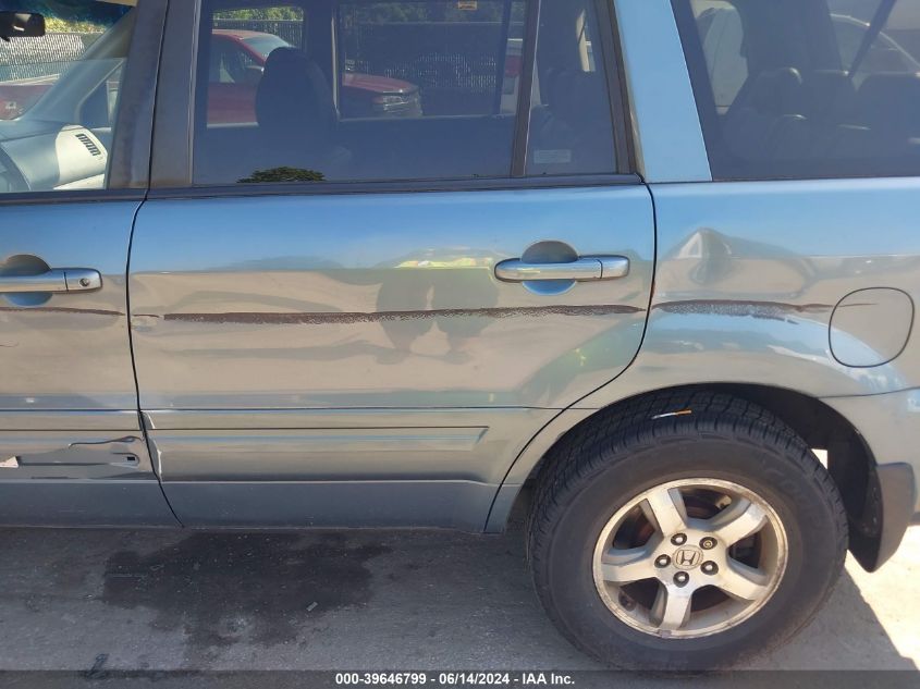 2007 Honda Pilot Ex-L VIN: 5FNYF185678006761 Lot: 39646799