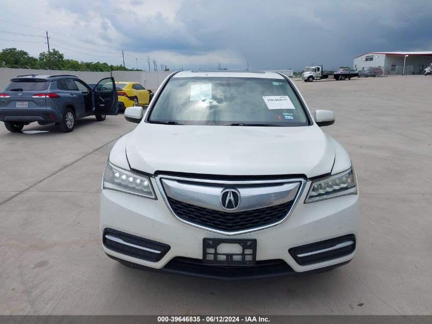 2014 Acura Mdx VIN: 5FRYD4H20EB021524 Lot: 39646835
