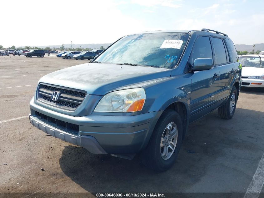 2005 Honda Pilot Ex-L VIN: 5FNYF18545B039481 Lot: 39646936