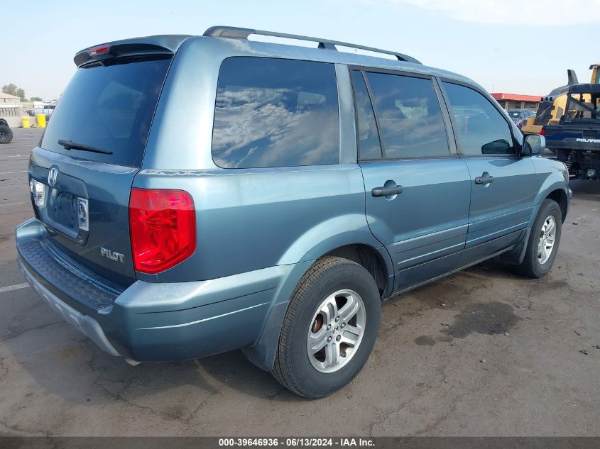 2005 Honda Pilot Ex-L VIN: 5FNYF18545B039481 Lot: 39646936