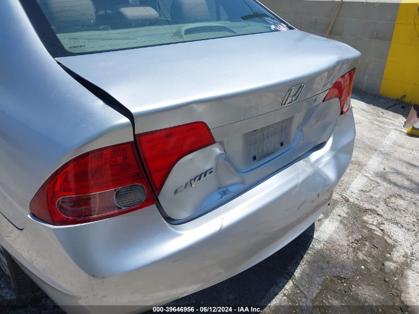 2008 Honda Civic Lx VIN: 2HGFA16508H350480 Lot: 39646956