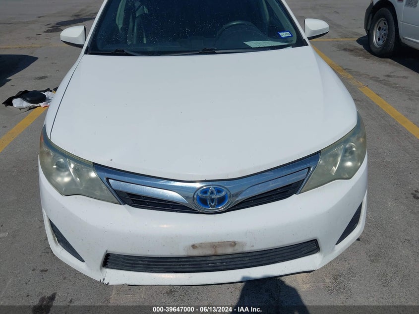 2012 Toyota Camry Hybrid Le VIN: 4T1BD1FK4CU016156 Lot: 39647000