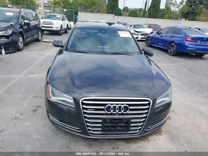 2013 Audi A8 L 4.0T VIN: WAUR2AFD5DN019165 Lot: 39647043