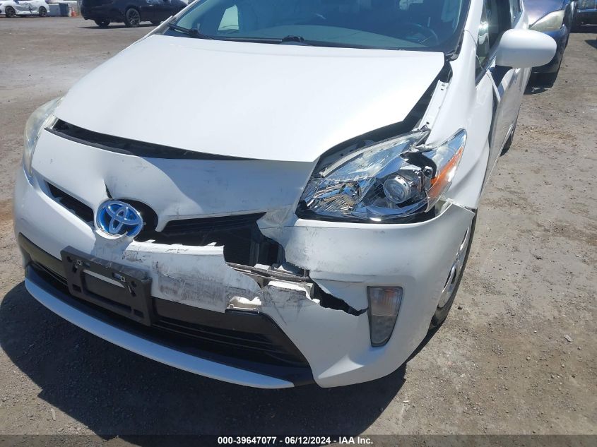 2014 Toyota Prius Two VIN: JTDKN3DU7E0384018 Lot: 39647077