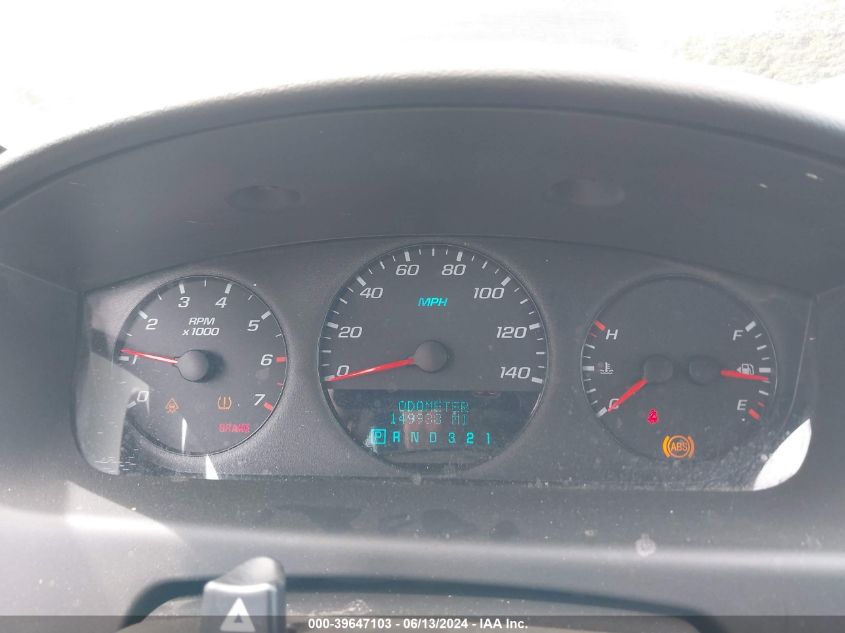 2009 Chevrolet Impala Ls VIN: 2G1WB57N191261943 Lot: 39647103