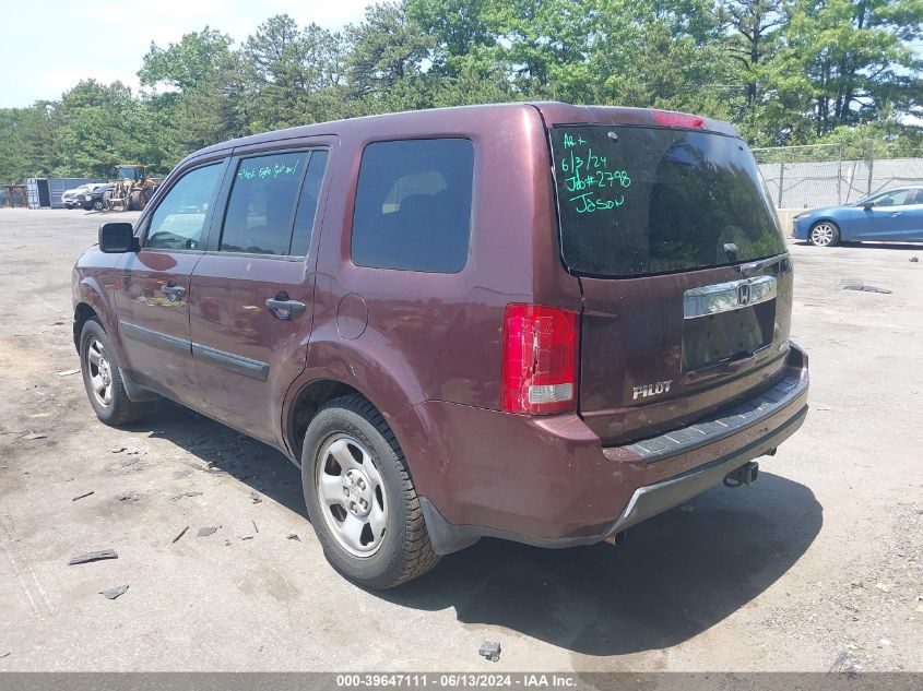 2009 Honda Pilot Lx VIN: 5FNYF482X9B009222 Lot: 39647111