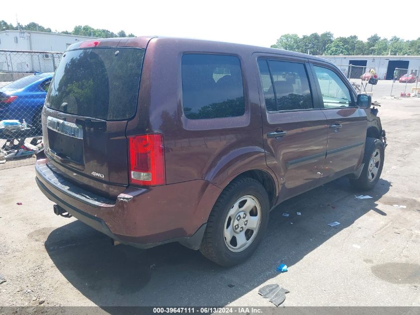 2009 Honda Pilot Lx VIN: 5FNYF482X9B009222 Lot: 39647111