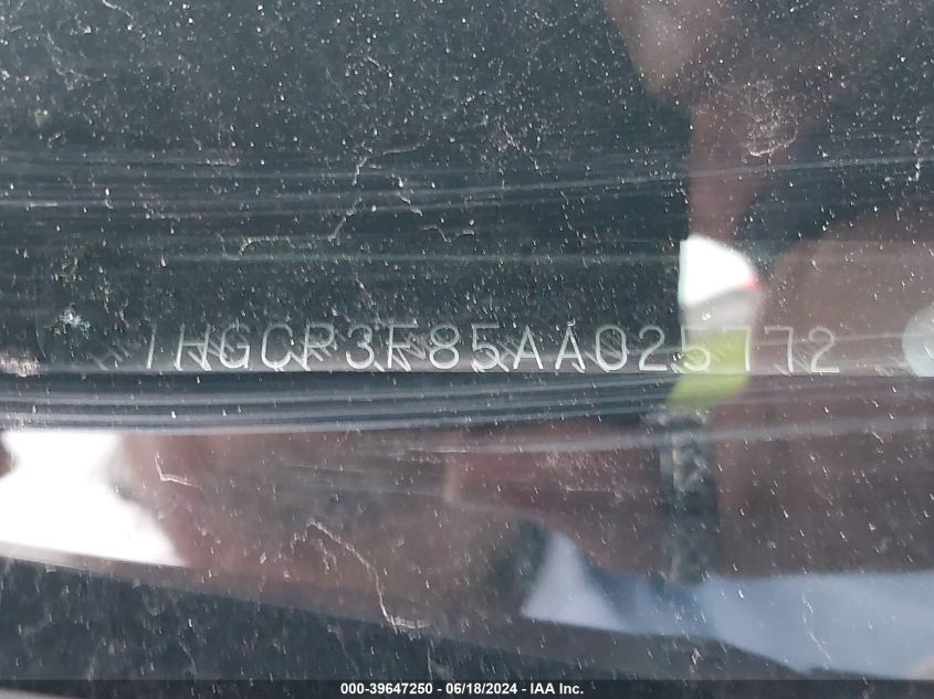 2010 Honda Accord 3.5 Ex-L VIN: 1HGCP3F85AA025772 Lot: 39647250