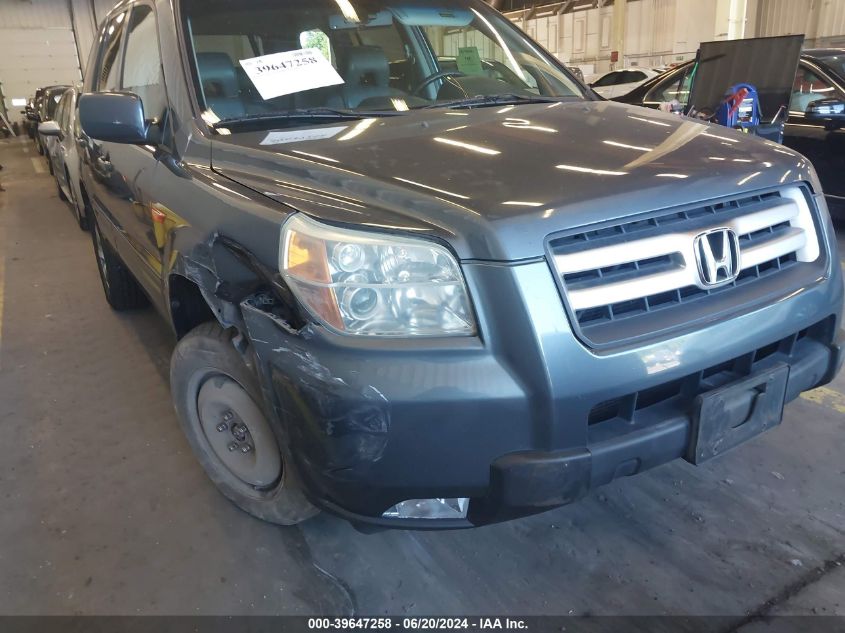 2006 Honda Pilot Ex-L VIN: 2HKYF18576H561203 Lot: 39647258