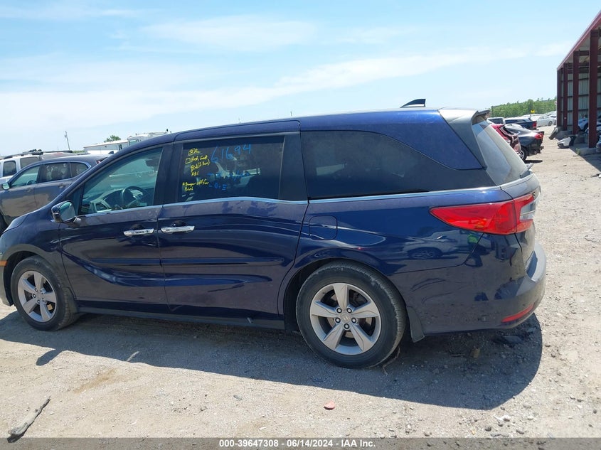 2019 Honda Odyssey Ex-L VIN: 5FNRL6H72KB039597 Lot: 39647308