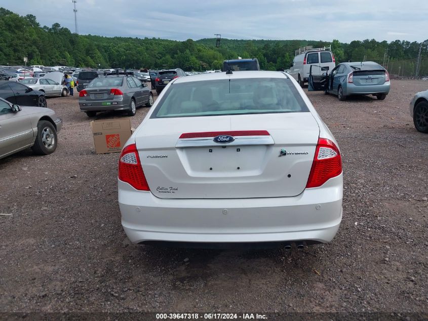 2010 Ford Fusion Hybrid VIN: 3FADP0L38AR308026 Lot: 39647318