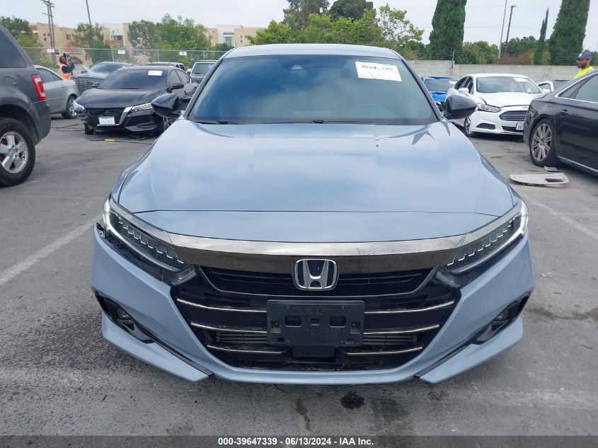 2022 Honda Accord Sport VIN: 1HGCV1F38NA034440 Lot: 39647339