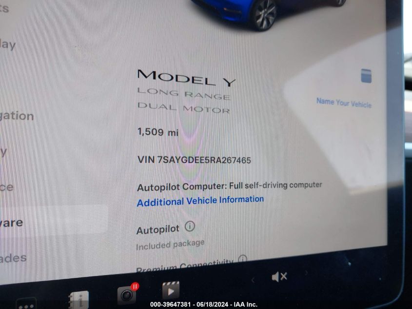 7SAYGDEE5RA267465 2024 TESLA MODEL Y - Image 10