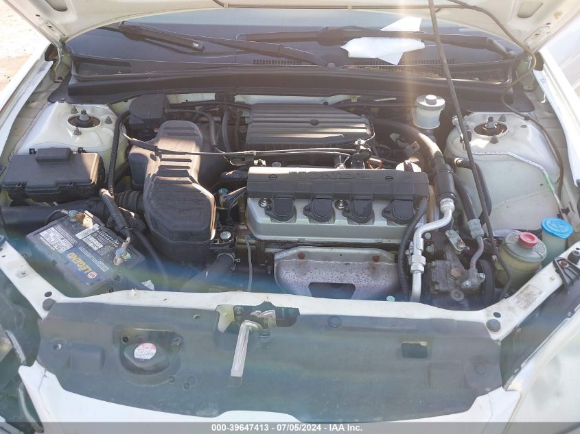 2004 Honda Civic Lx VIN: 2HGES16534H614293 Lot: 39647413