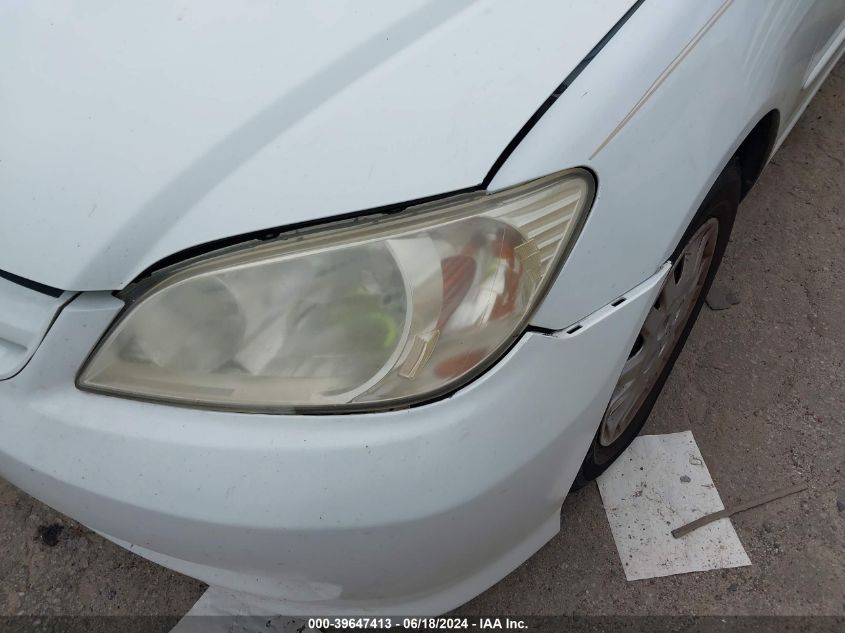 2004 Honda Civic Lx VIN: 2HGES16534H614293 Lot: 39647413