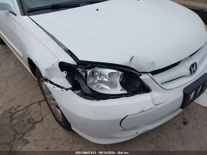 2004 Honda Civic Lx VIN: 2HGES16534H614293 Lot: 39647413