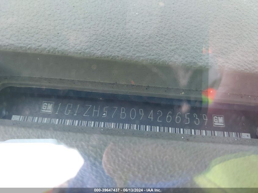 2009 Chevrolet Malibu Lt VIN: 1G1ZH57B094266539 Lot: 39647437