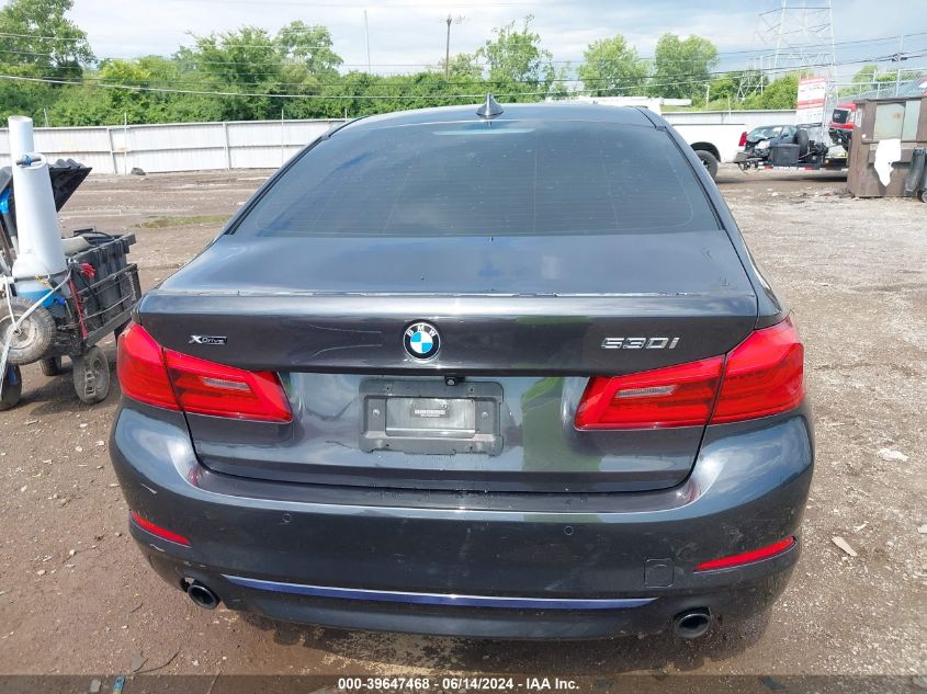 2019 BMW 530I xDrive VIN: WBAJA7C53KWW18900 Lot: 39647468