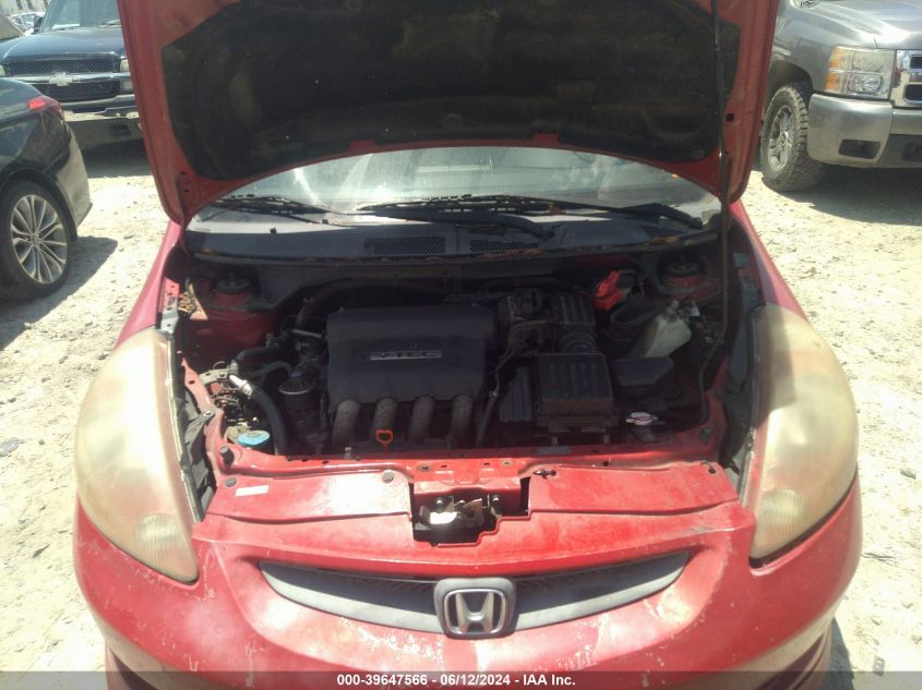 2007 Honda Fit Sport VIN: JHMGD38637S016882 Lot: 39647566