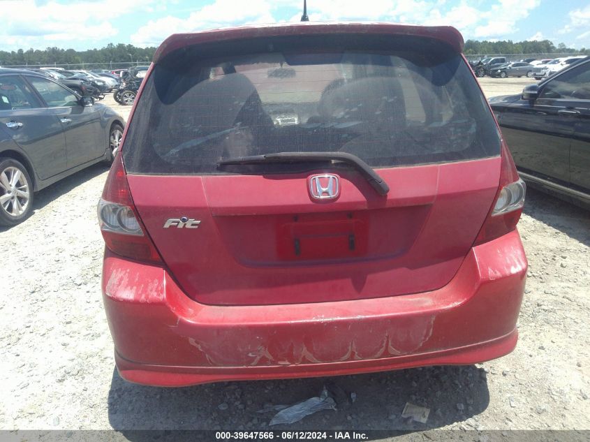 2007 Honda Fit Sport VIN: JHMGD38637S016882 Lot: 39647566