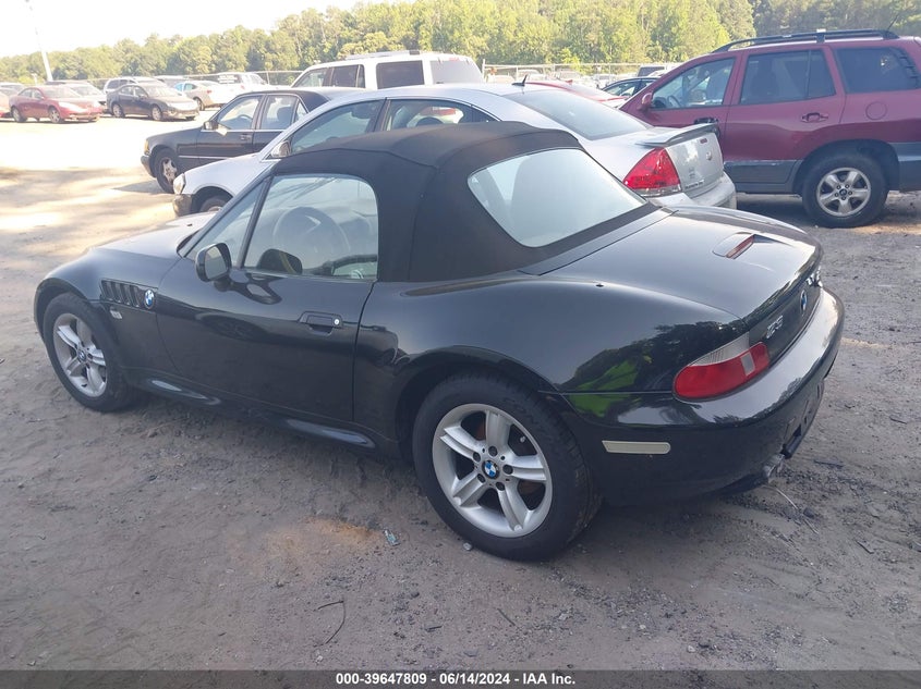 2001 BMW Z3 2.5I VIN: WBACN33421LM01433 Lot: 39647809