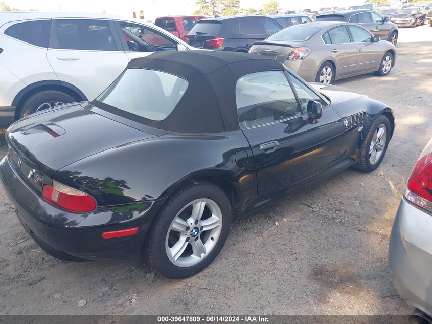 2001 BMW Z3 2.5I VIN: WBACN33421LM01433 Lot: 39647809