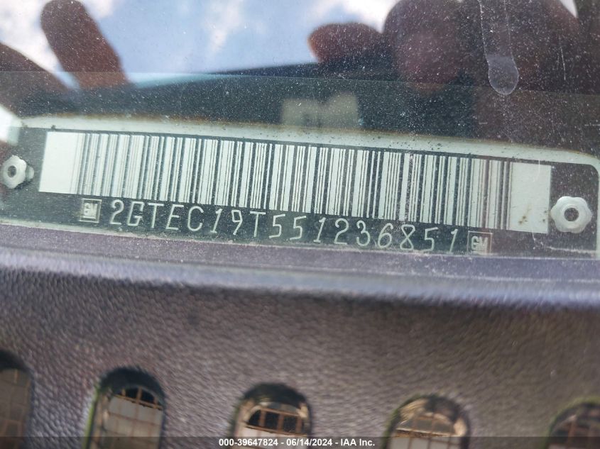 2005 GMC Sierra 1500 Sle VIN: 2GTEC19T551236851 Lot: 39647824