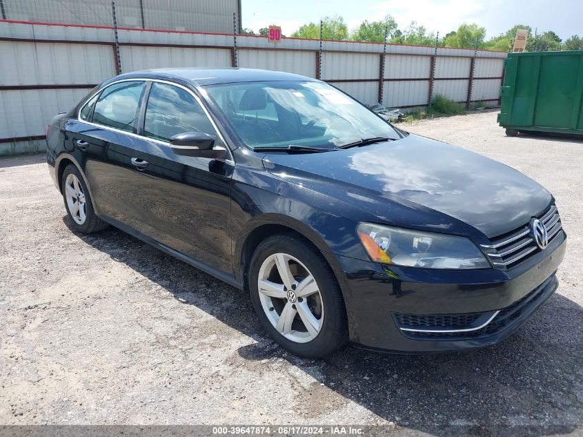 2013 Volkswagen Passat 2.5L Se VIN: 1VWBP7A39DC016026 Lot: 39647874