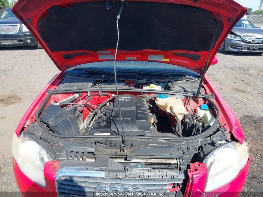 2007 Audi A4 2.0T VIN: WAUDF78E77A171936 Lot: 39647956