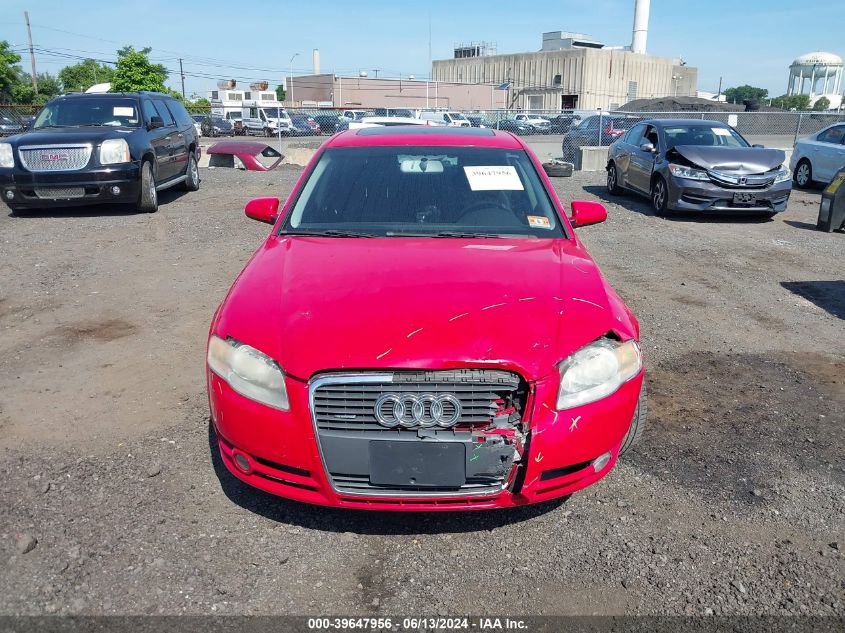 2007 Audi A4 2.0T VIN: WAUDF78E77A171936 Lot: 39647956