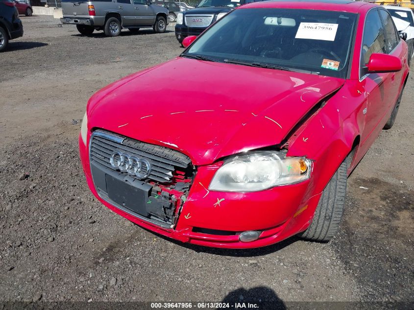 2007 Audi A4 2.0T VIN: WAUDF78E77A171936 Lot: 39647956