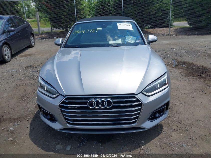 2018 Audi A5 2.0T Premium VIN: WAU2NGF52JN011721 Lot: 39647989