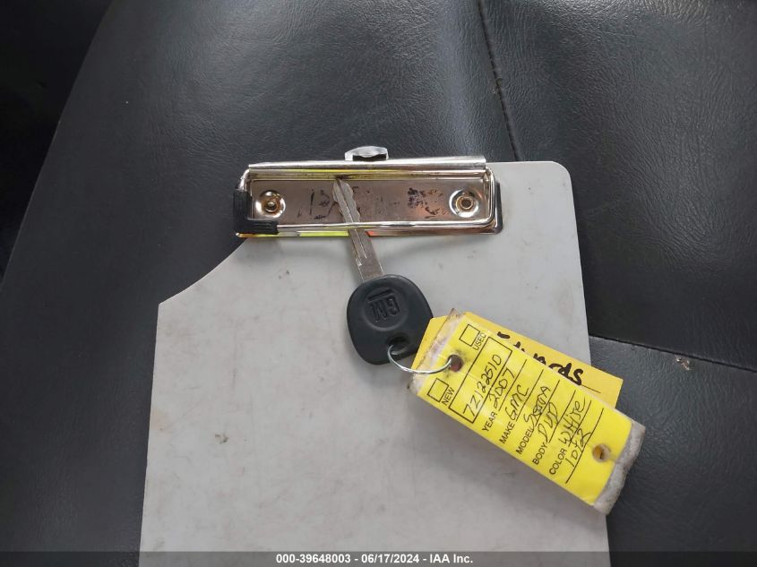 2007 GMC Sierra 1500 Classic Work Truck VIN: 1GTEK14X27Z122510 Lot: 39648003