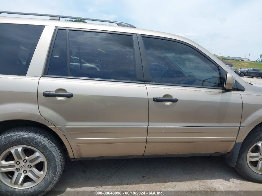 2005 Honda Pilot Ex-L VIN: 5FNYF18575B015448 Lot: 39648098