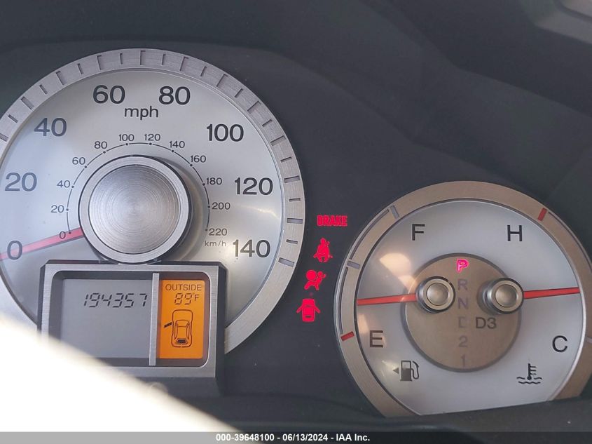 2009 Honda Pilot Ex-L VIN: 5FNYF38599B016196 Lot: 39648100