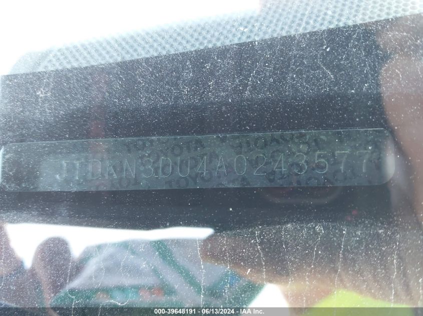 2010 Toyota Prius Iii VIN: JTDKN3DU4A0243577 Lot: 39648191