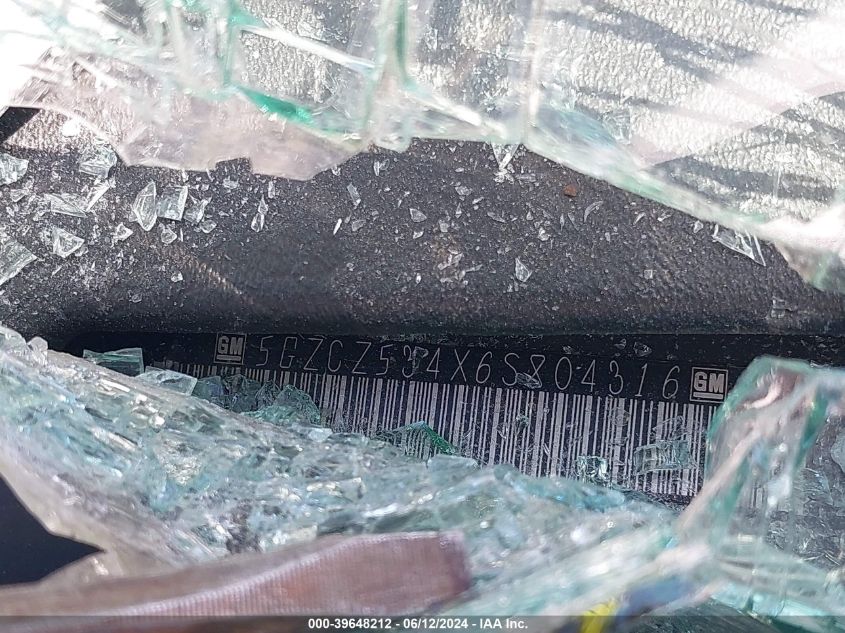 2006 Saturn Vue V6 VIN: 5GZCZ534X6S804316 Lot: 39648212