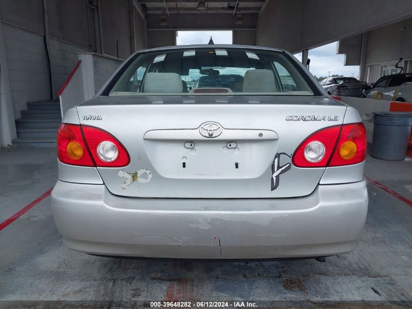 2003 Toyota Corolla Le VIN: 1NXBR32E03Z013168 Lot: 39648282