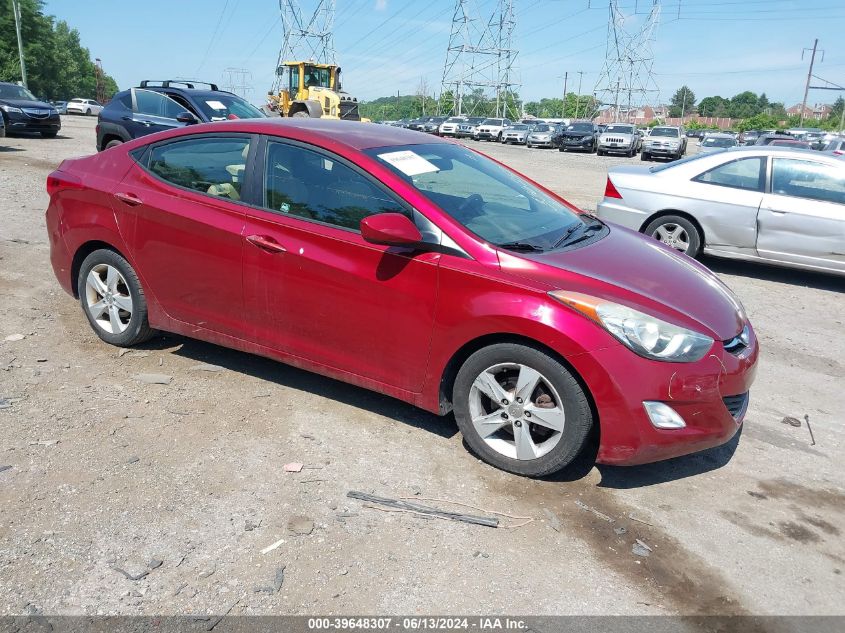 2013 Hyundai Elantra Gls VIN: 5NPDH4AEXDH336257 Lot: 39648307