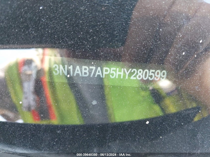 2017 Nissan Sentra S VIN: 3N1AB7AP5HY280599 Lot: 39648350