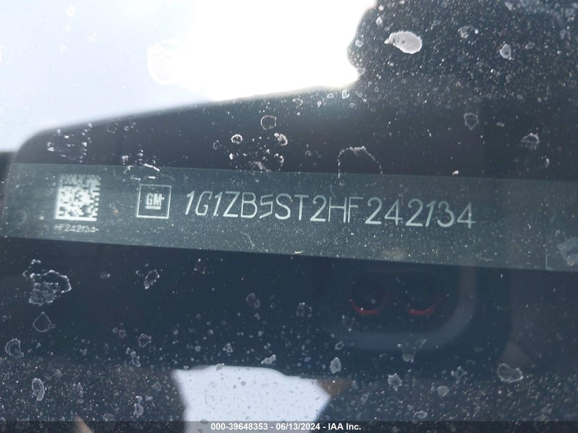 2017 Chevrolet Malibu Ls VIN: 1G1ZB5ST2HF242134 Lot: 39648353