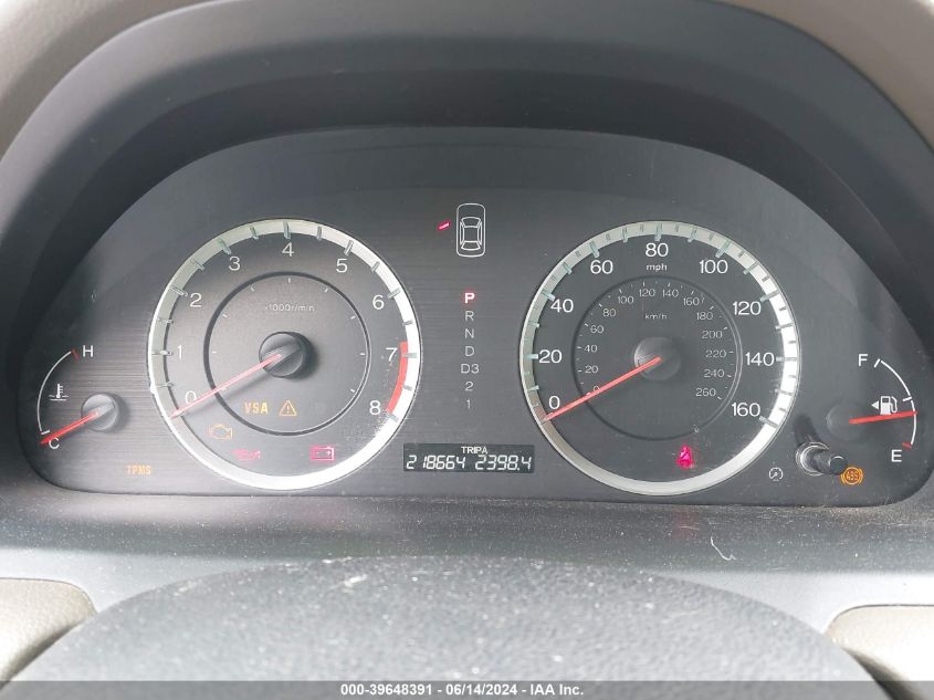 2010 Honda Accord 2.4 Lx VIN: 1HGCP2F37AA066547 Lot: 39648391