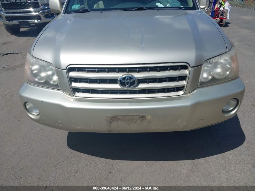 2001 Toyota Highlander V6 VIN: JTEHF21A410012718 Lot: 39648424