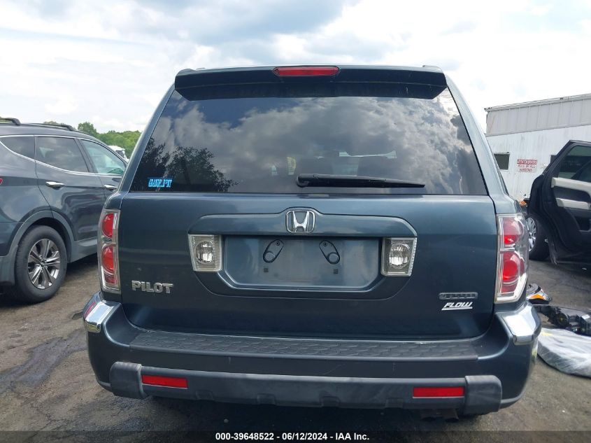 2006 Honda Pilot Ex-L VIN: 5FNYF18556B001369 Lot: 39648522