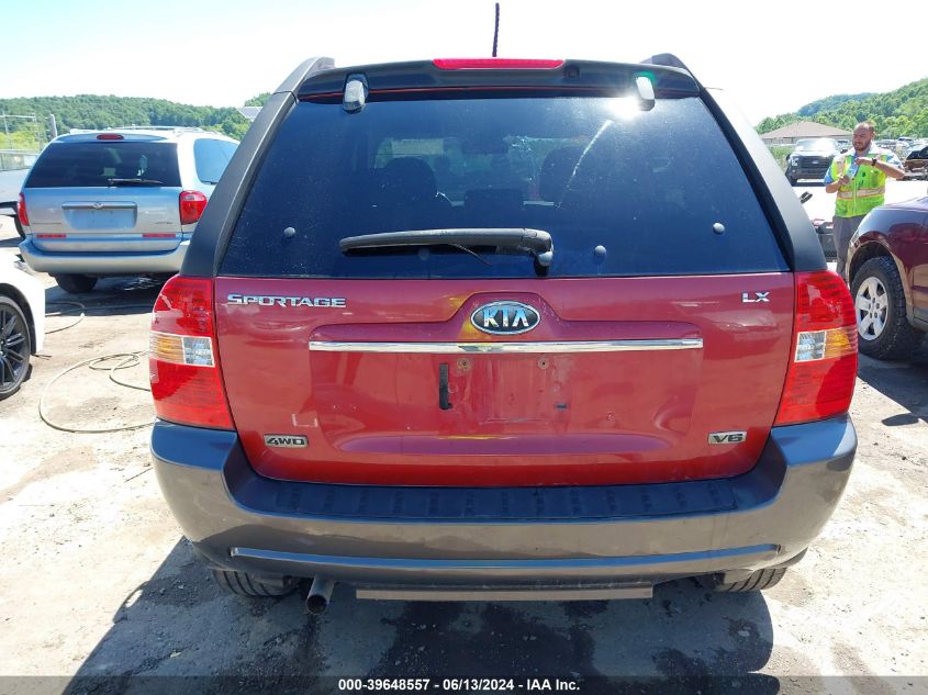2008 Kia Sportage Lx V6 VIN: KNDJE723887529902 Lot: 39648557