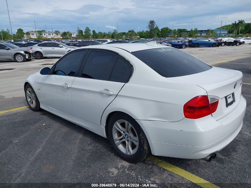 2008 BMW 328I VIN: WBAVA37568NL47740 Lot: 39648579