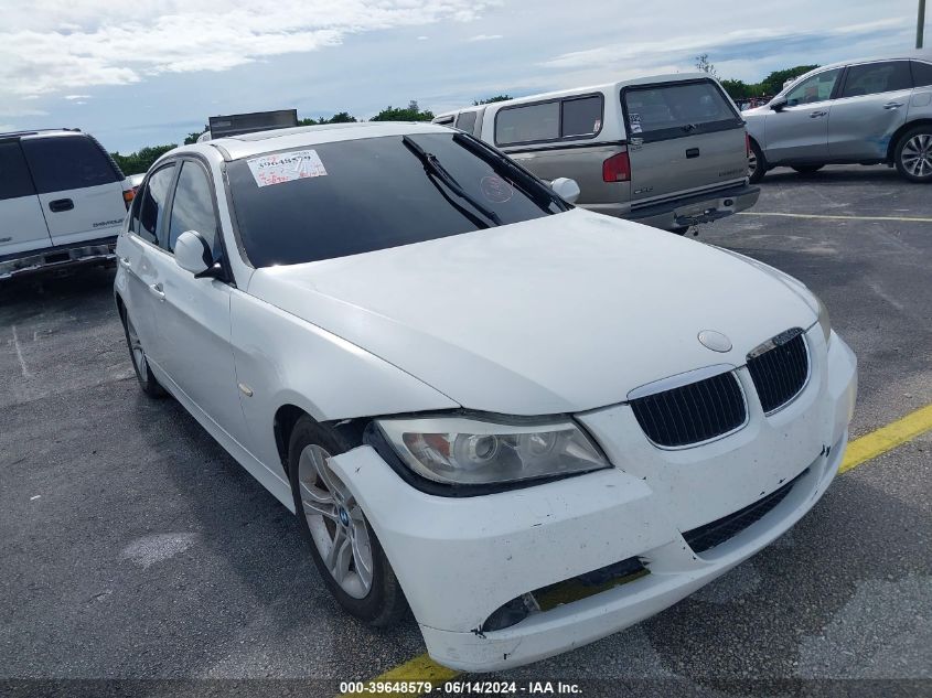 2008 BMW 328I VIN: WBAVA37568NL47740 Lot: 39648579