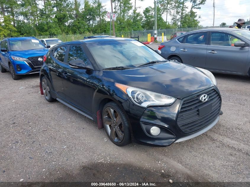 2014 HYUNDAI VELOSTER TURBO W/BLACK - KMHTC6AE5EU193629