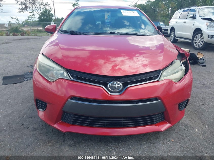 2015 Toyota Corolla Le VIN: 2T1BURHE8FC376901 Lot: 39648741