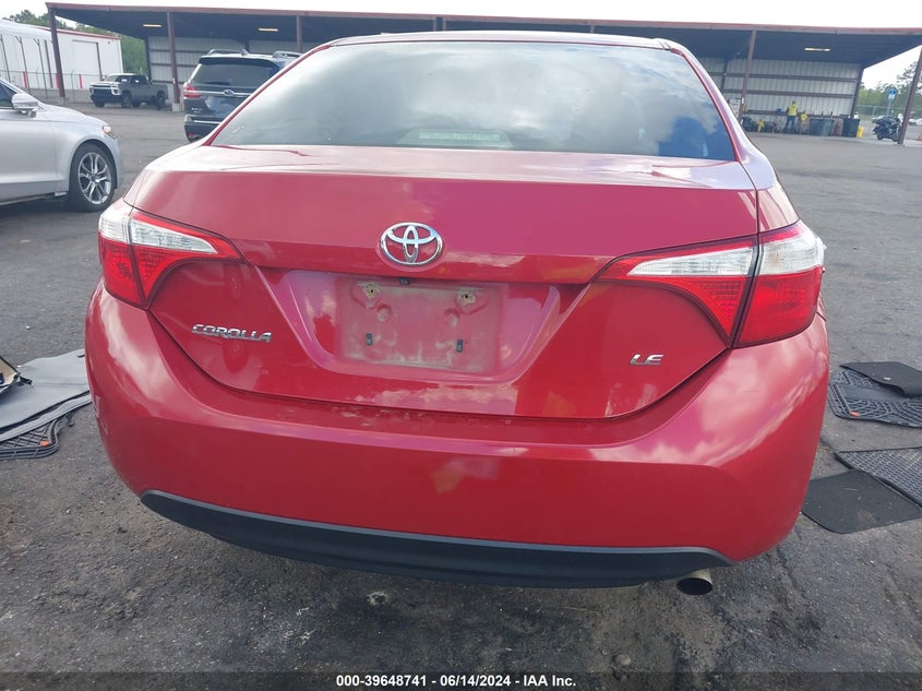 2015 Toyota Corolla Le VIN: 2T1BURHE8FC376901 Lot: 39648741
